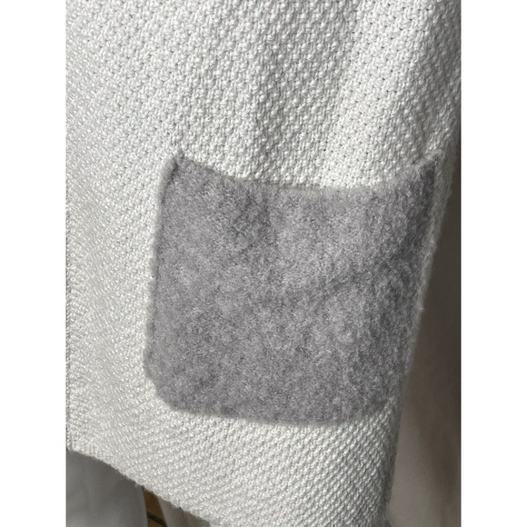 Amina Rubinacci Sz 40 Light Gray Cashmere Blend Knit Pockets Cardigan Sweater - Picture 4 of 12